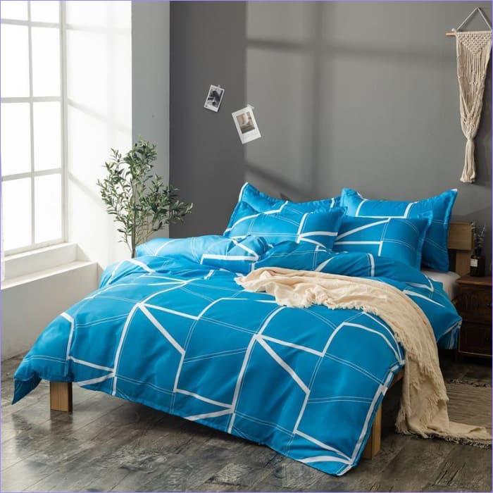 Funda Nórdica Azul Y Blanco