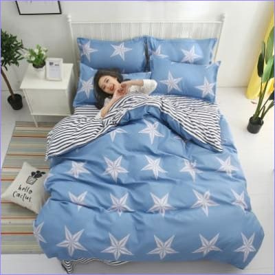 Funda Nórdica Azul Y Estrellas