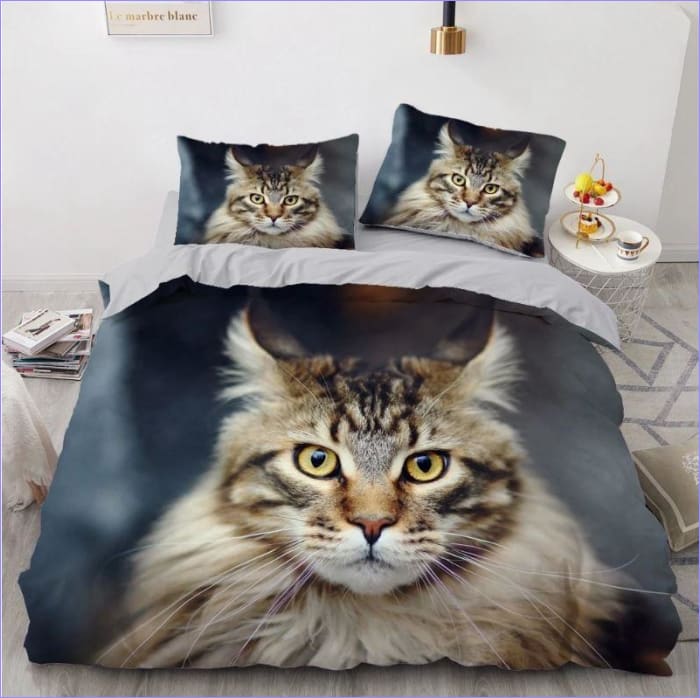 Gato Maine Coon Funda Nórdica