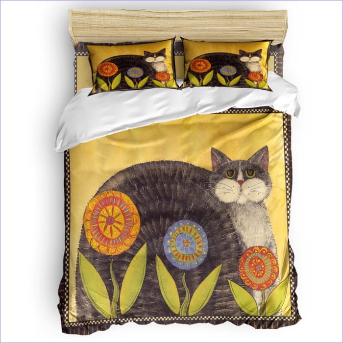 Gato De Pintura Vintage Funda Nórdica