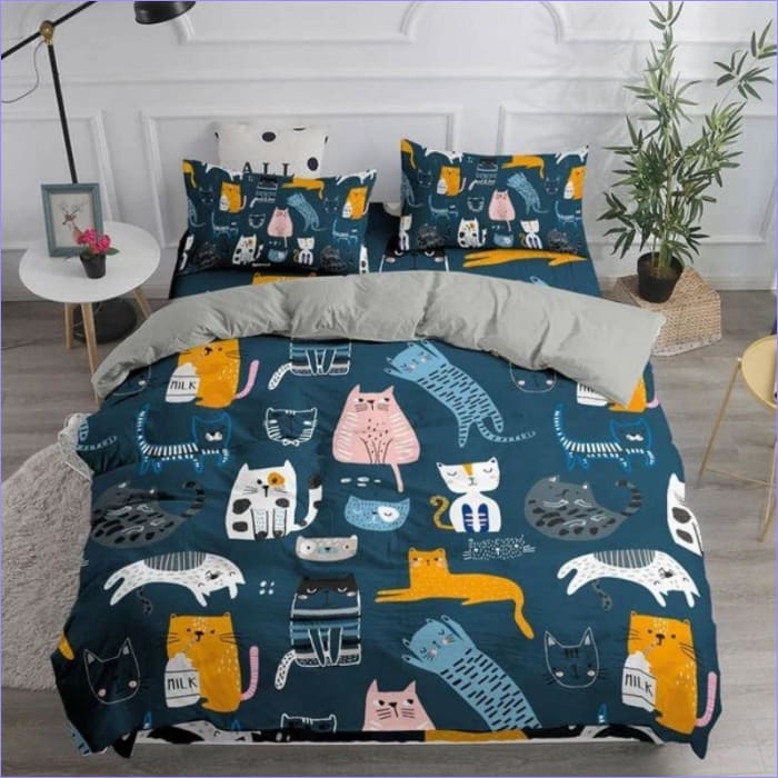 Gatos Coloridos Funda Nórdica