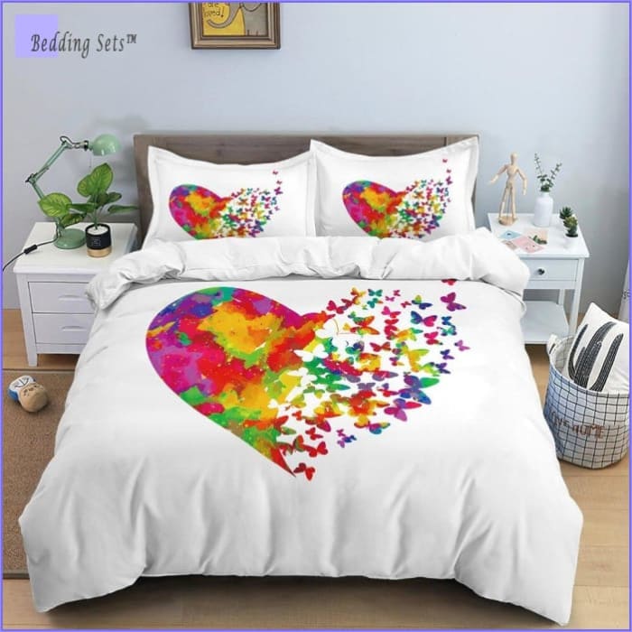 Mariposa Corazón Multicolor Funda Nórdica