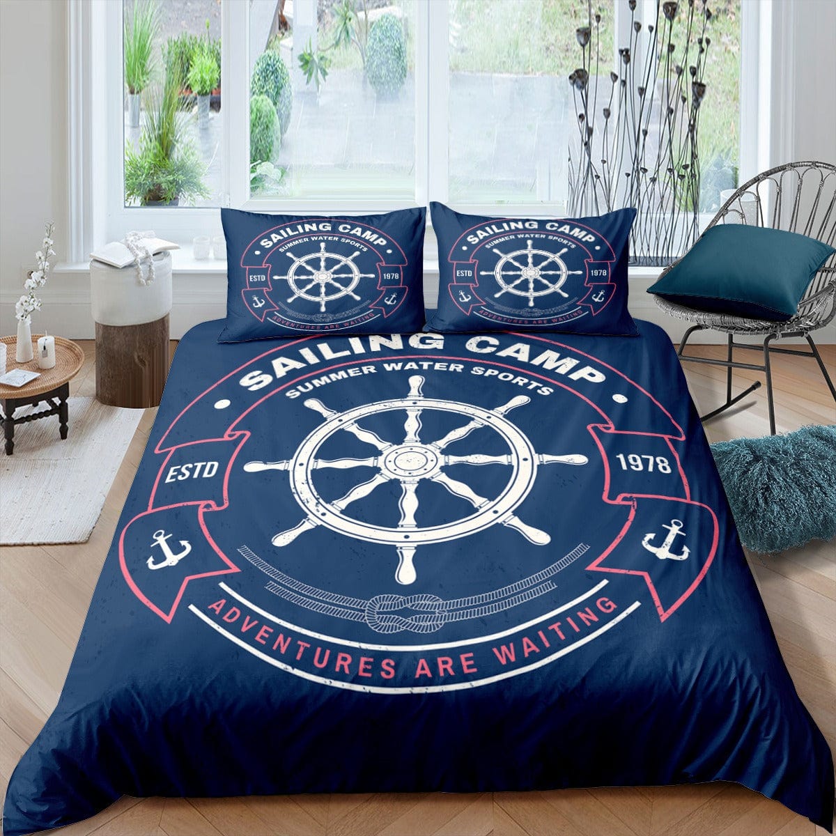 Funda Nórdica Decoración Marinera Timón