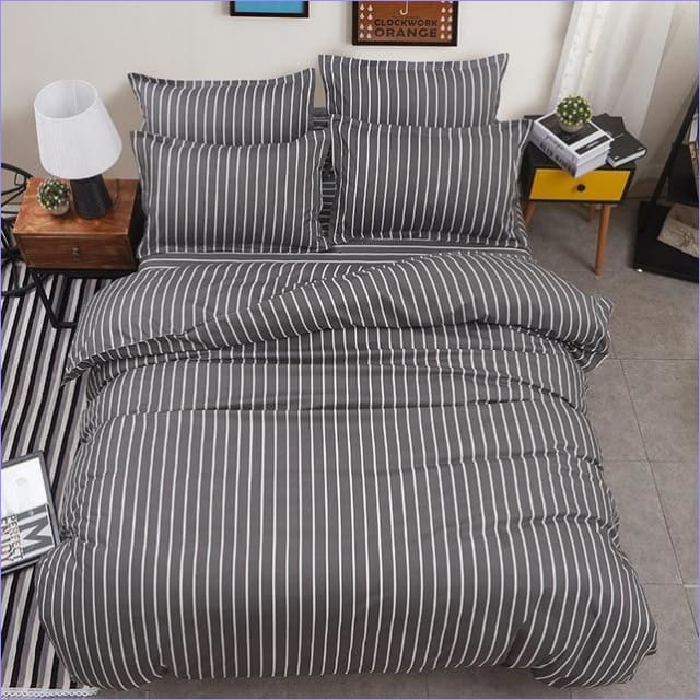 Funda Nórdica Finas Rayas Blancas