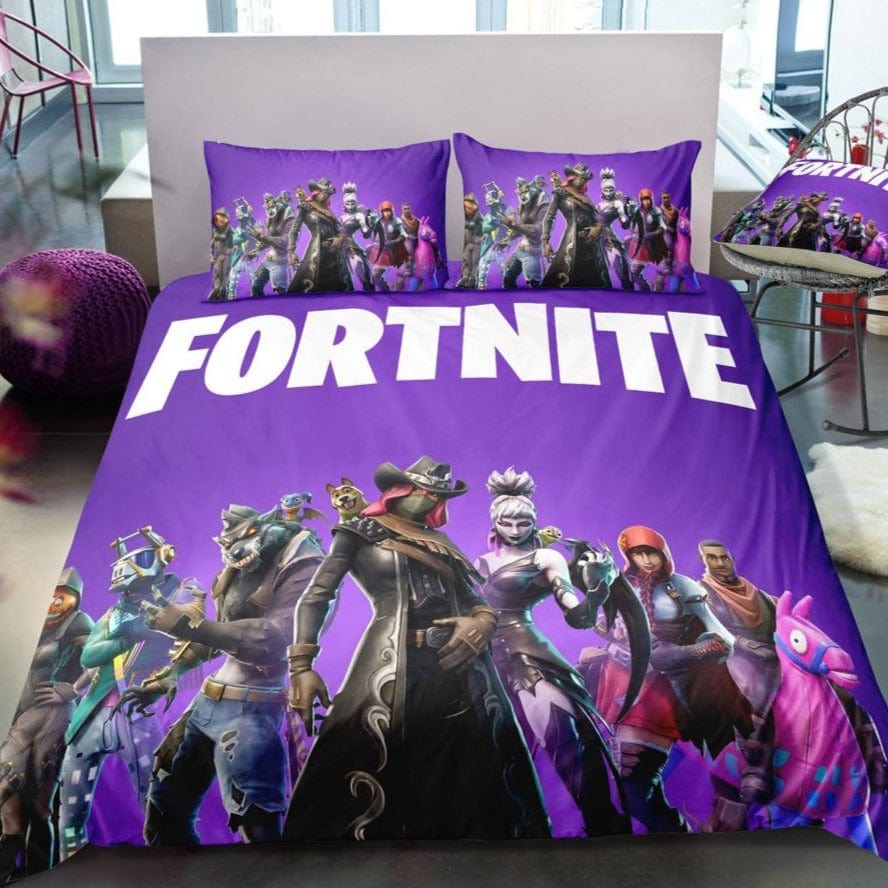Funda Nórdica Individual Fortnite Púrpura