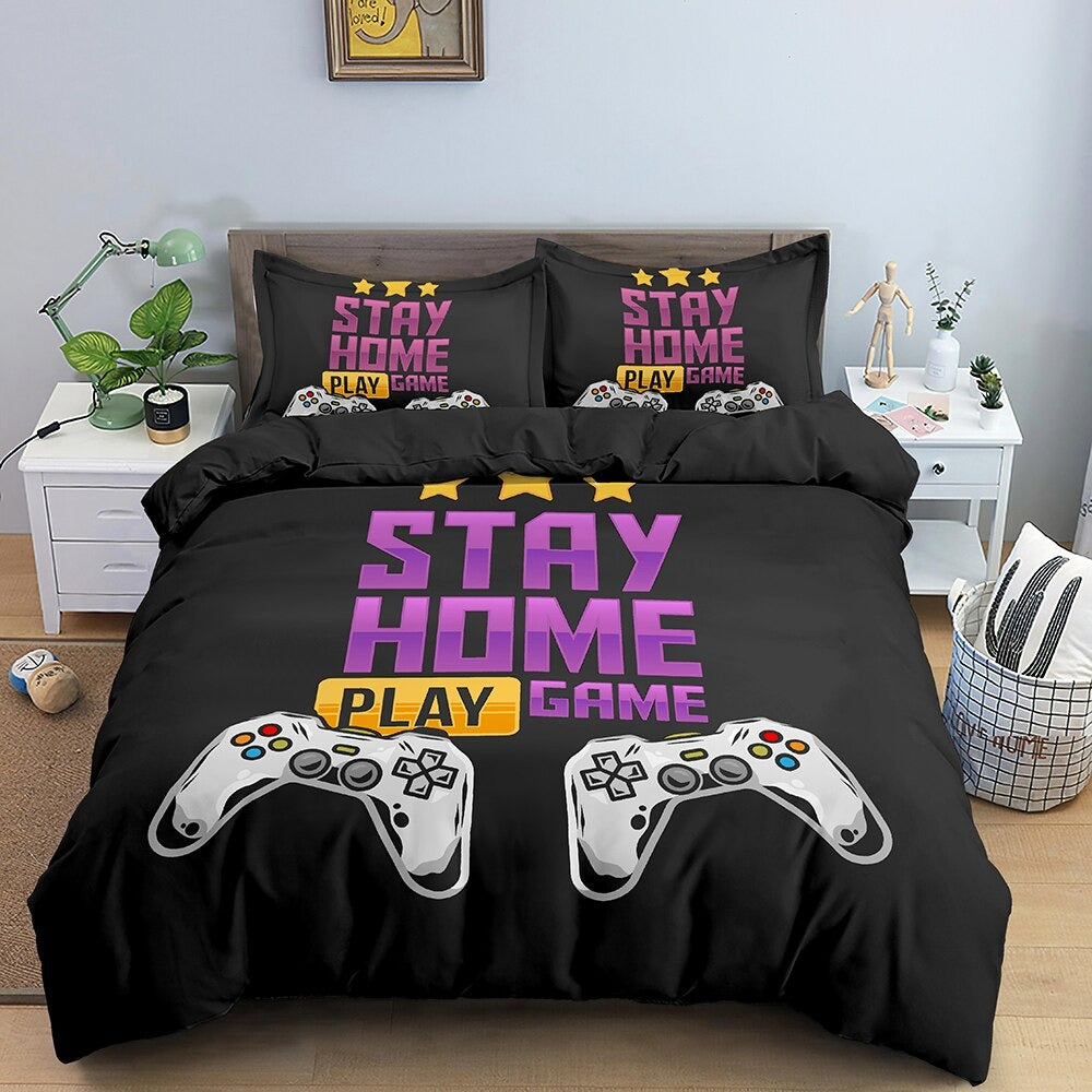 Funda Nórdica Gamer Stay Home Play Game