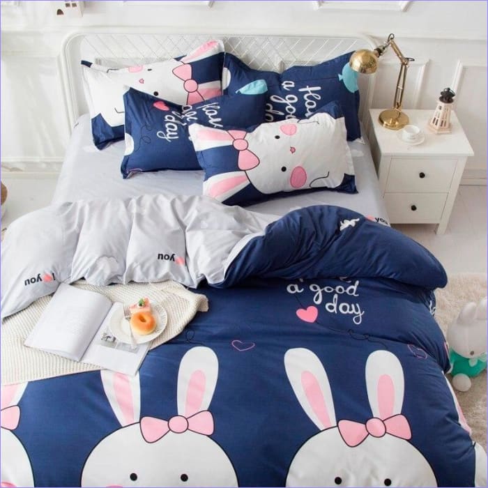 Conejo Manga Azul Funda Nórdica