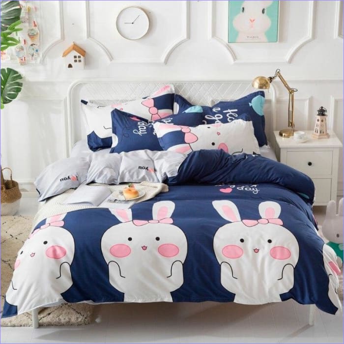 Conejo Manga Azul Funda Nórdica