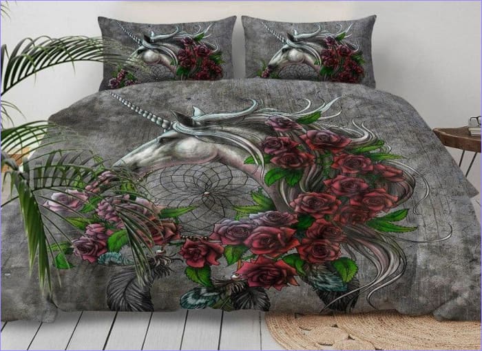 Funda Nórdica Unicornio Collar De Rosas