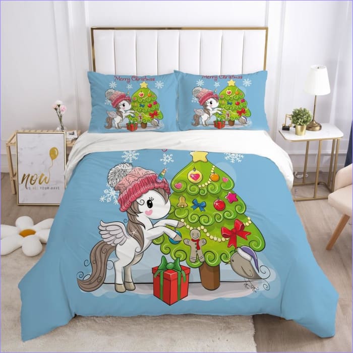 Navidad Kawaii Unicornio Funda Nórdica