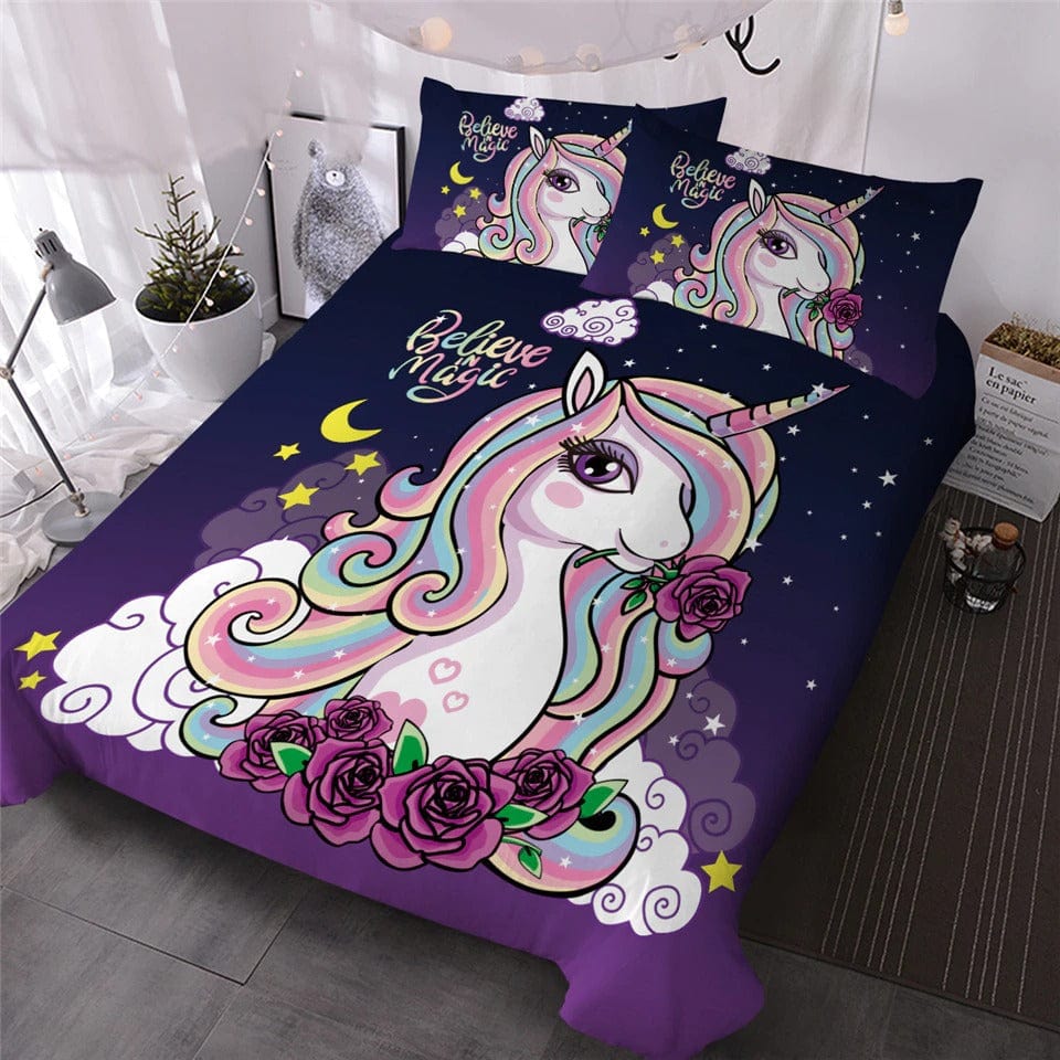 Unicornio Funda Nórdica Cama Matrimonial