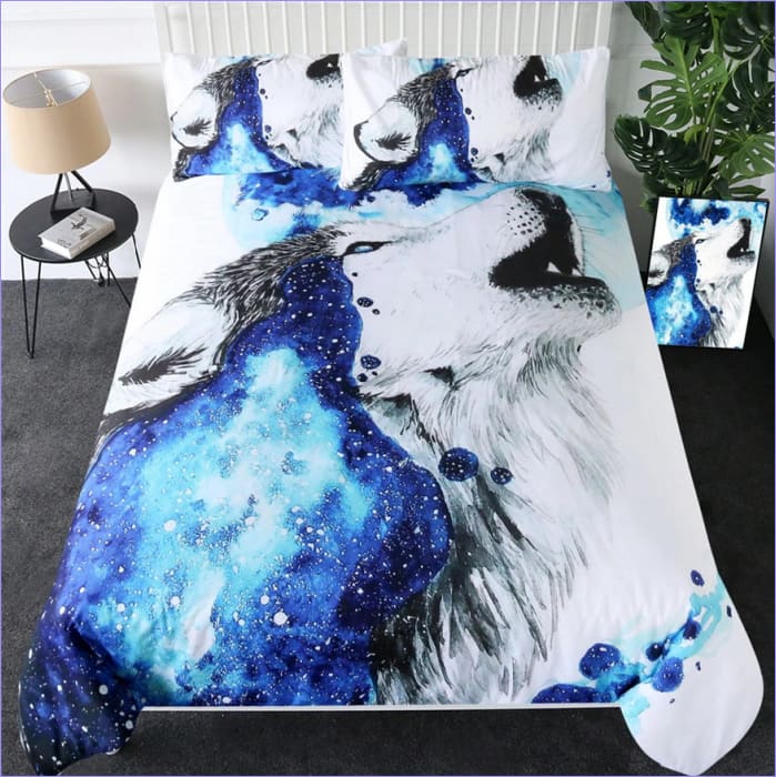 Funda Nórdica Llamada Del Lobo Lunar