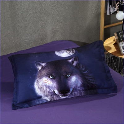 Lobo De Luna Oscura Funda Nórdica