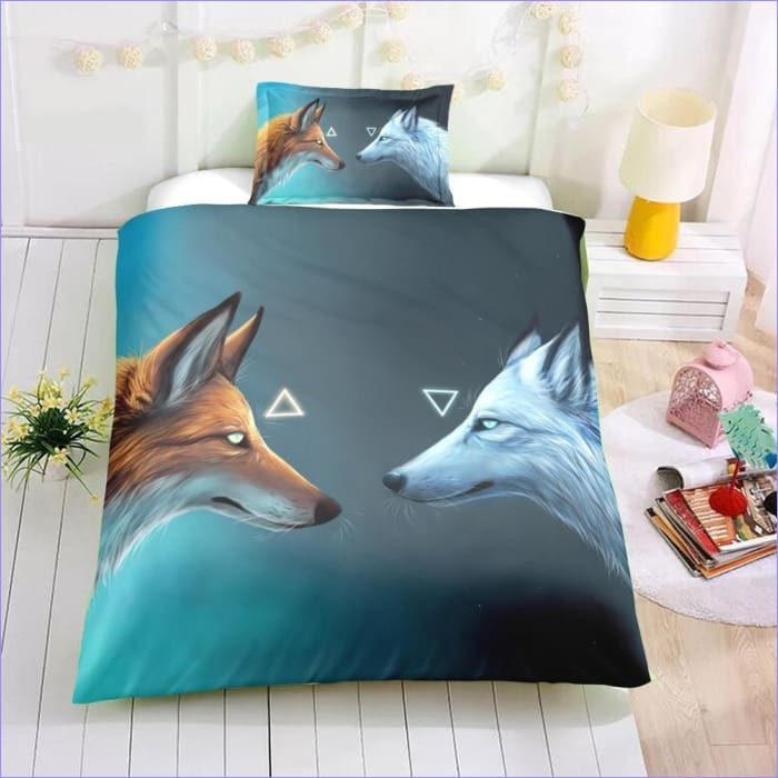 Lobo Cara A Cara Funda Nórdica