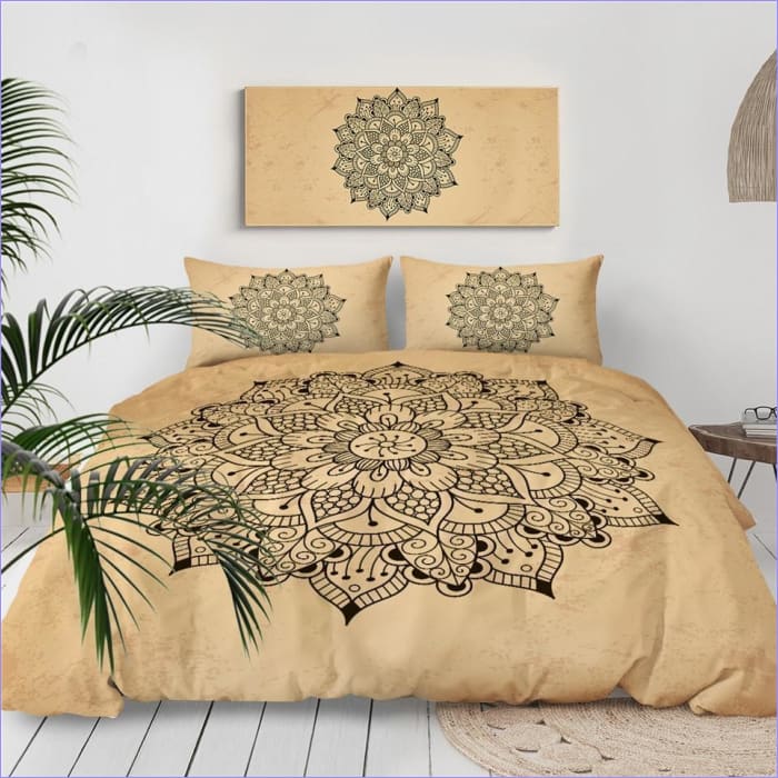 Mandala Flor Beige Funda Nórdica