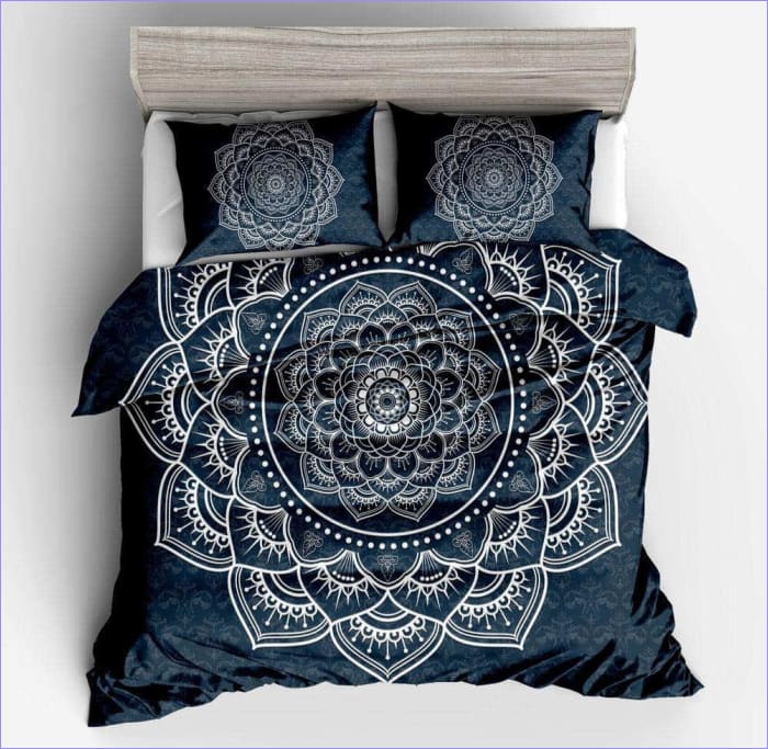 Mandala Azul Medianoche Funda Nórdica
