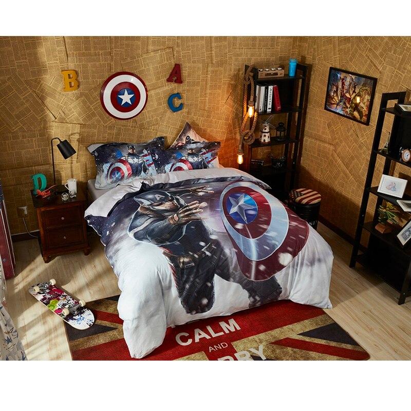 Funda Nórdica Marvel Capitán América Ataque 100% Algodón