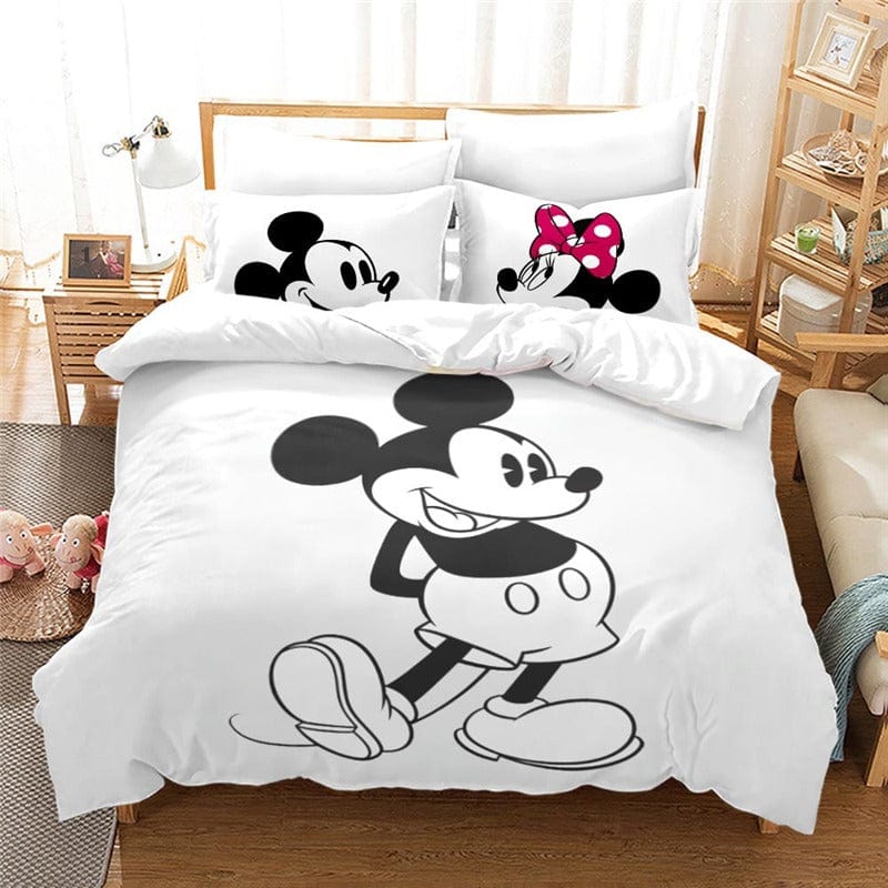 Funda Nórdica Mickey Y Minnie Blanco Y Negro