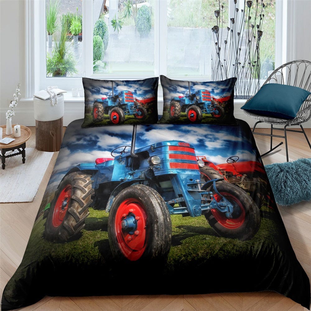 Tractor Azul Funda Nórdica
