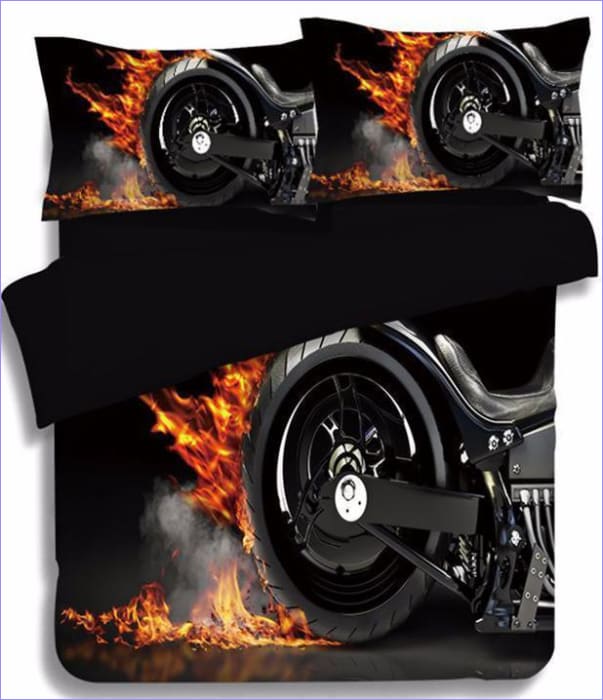 Quemadura De Motocicleta En Llamas Funda Nórdica