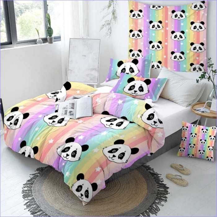 Panda Arcoiris Funda Nórdica