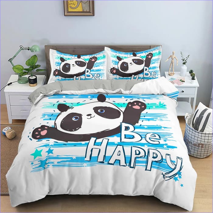 Se Feliz Panda Funda Nórdica