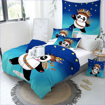 Panda En Las Estrellas Funda Nórdica