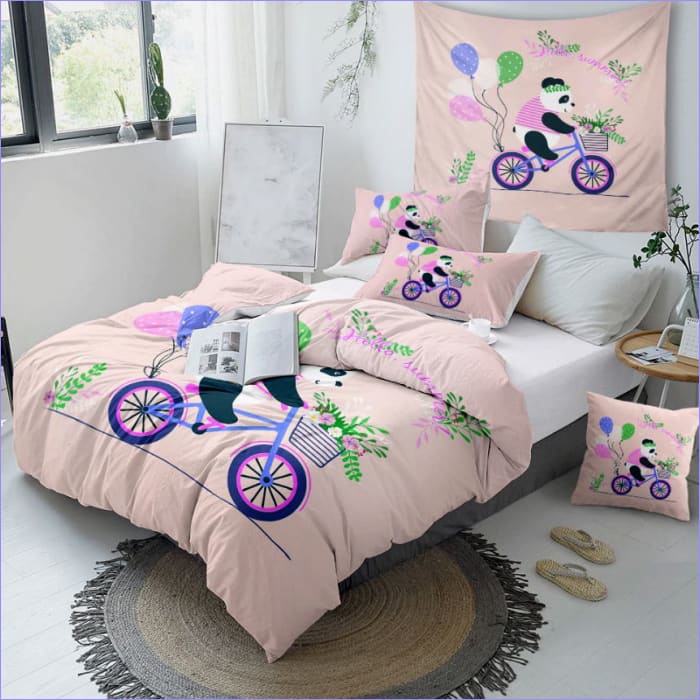 Panda En Bicicleta Funda Nórdica