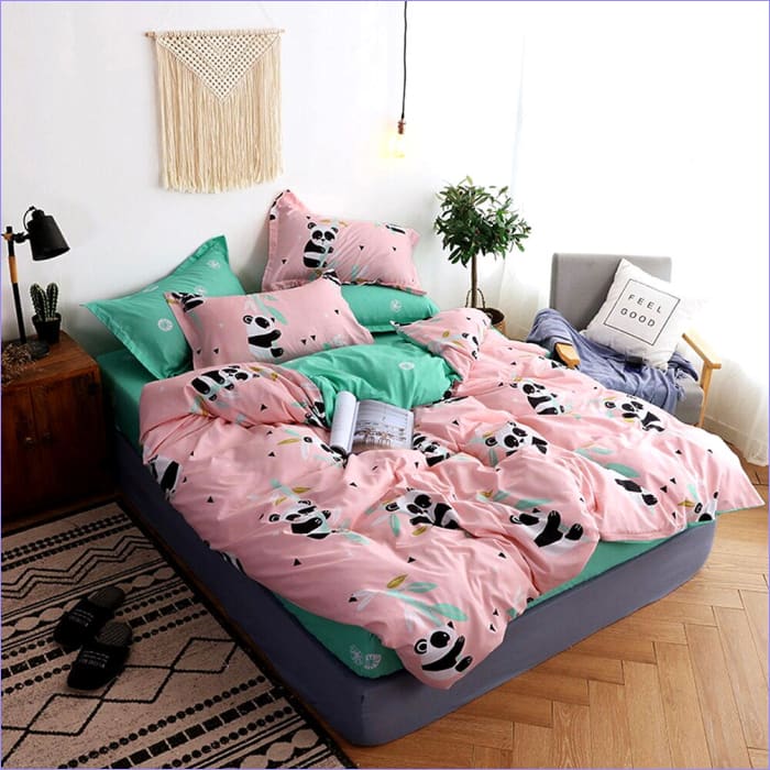 Panda Rosa Funda Nórdica