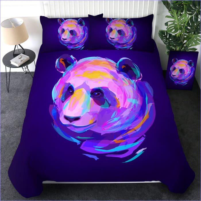 Panda Morado Funda Nórdica