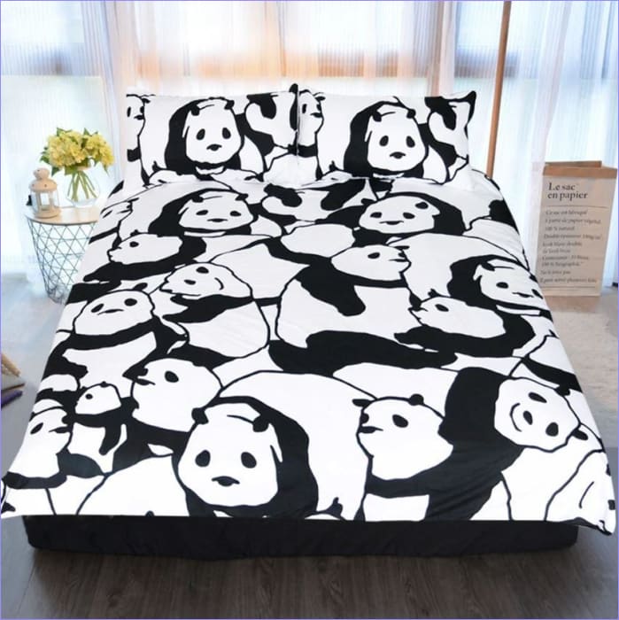 Panda Blanco Y Negro Funda Nórdica