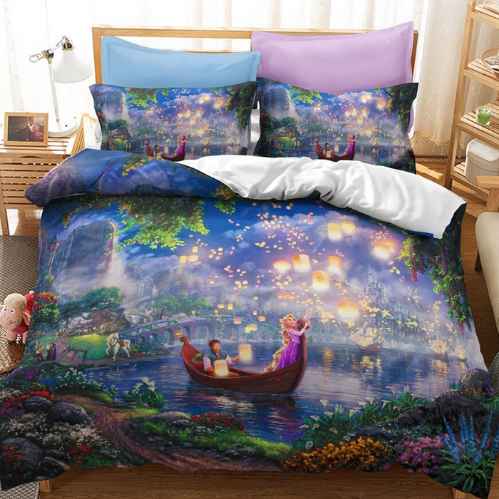 Rapunzel Y Flynn En El Agua Funda Nórdica