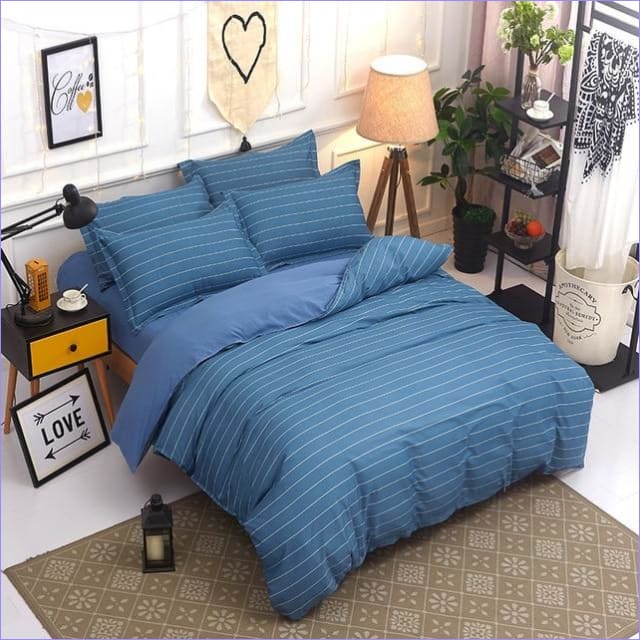 Funda Nórdica De Rayas Azules