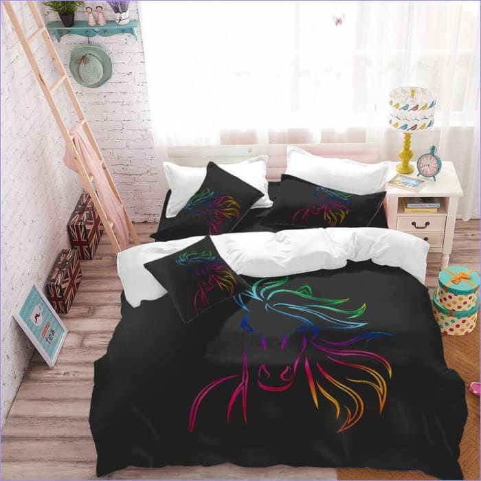 Cabeza De Caballo Arcoiris Funda Nórdica