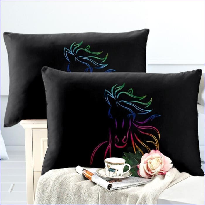 Cabeza De Caballo Arcoiris Funda Nórdica