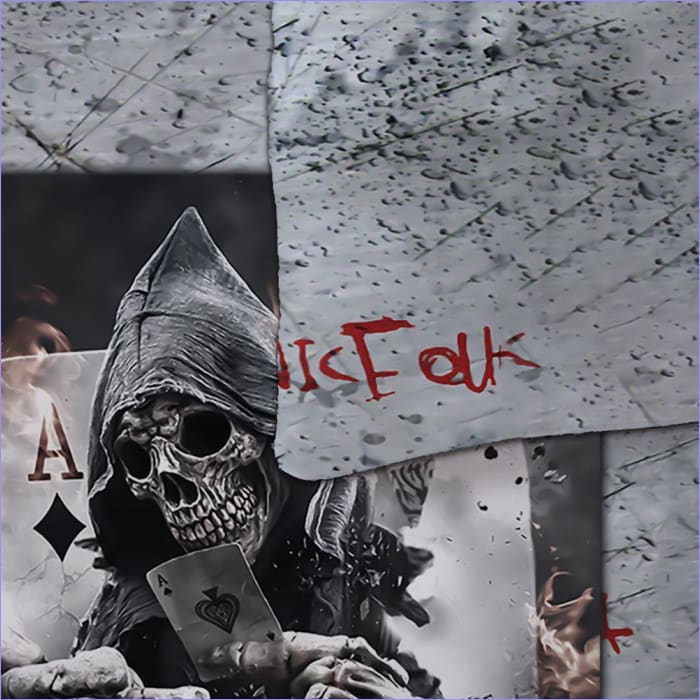 Grim Reaper Card Skull Funda Nórdica