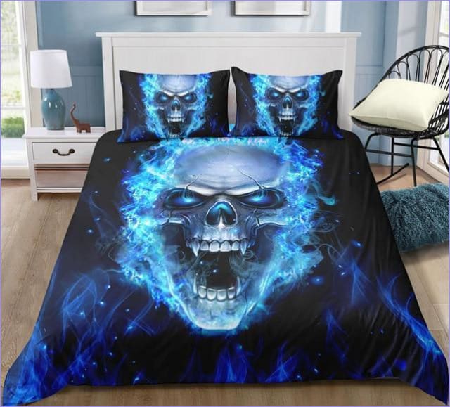 Funda Nórdica Calavera Ghost Rider Azul