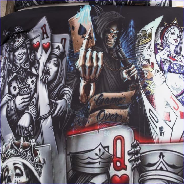 Funda Nórdica Cráneo De Cara De Póquer