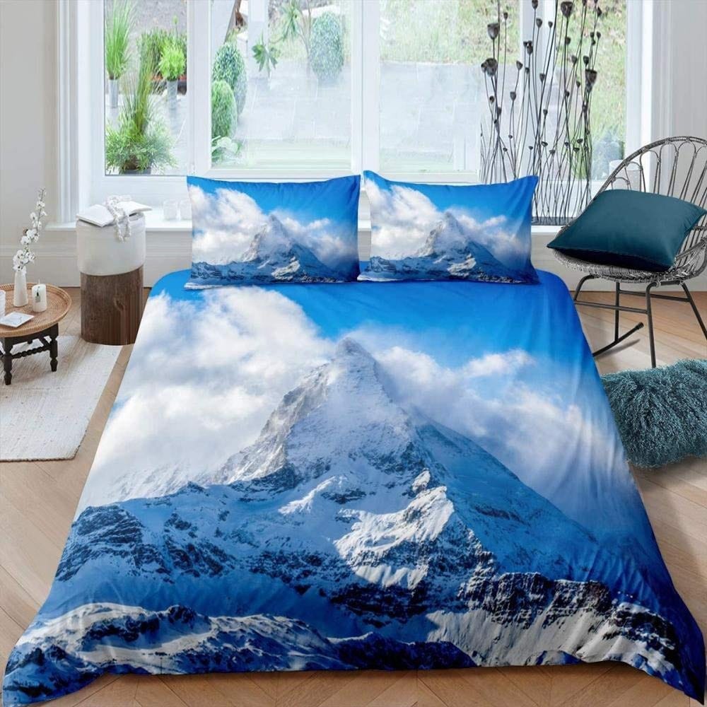 Tema De La Montaña Blanca Funda Nórdica
