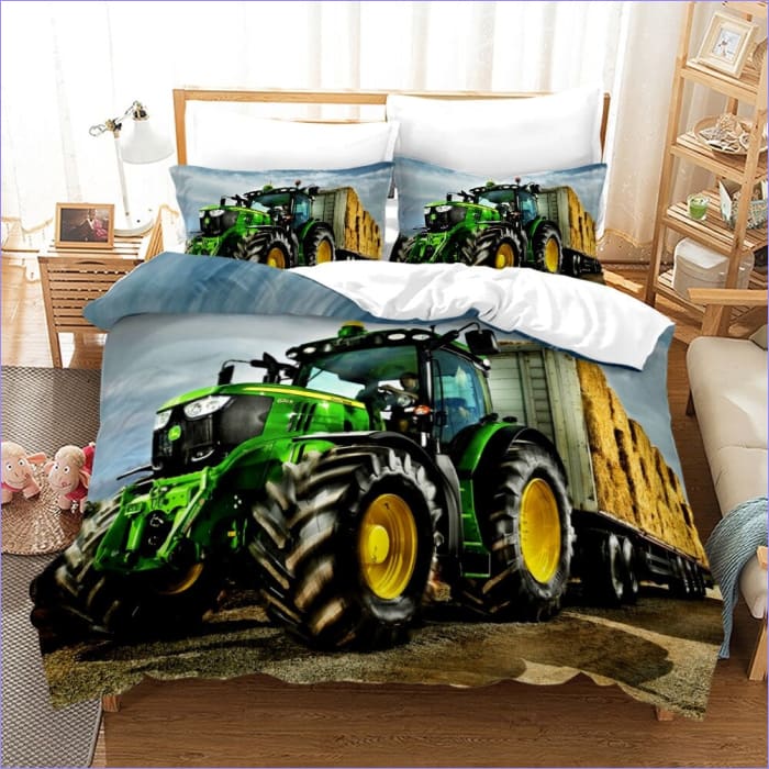 Tractor Verde De Ensilaje Funda Nórdica
