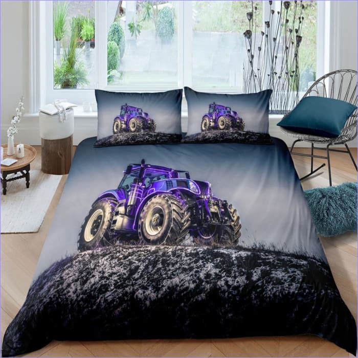 Tractor Morado Funda Nórdica