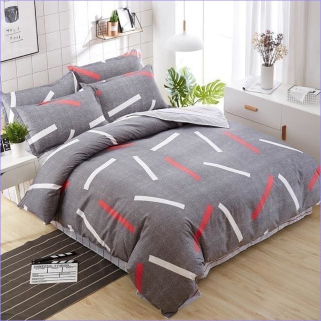 Líneas Rojas Y Blancas Funda Nórdica