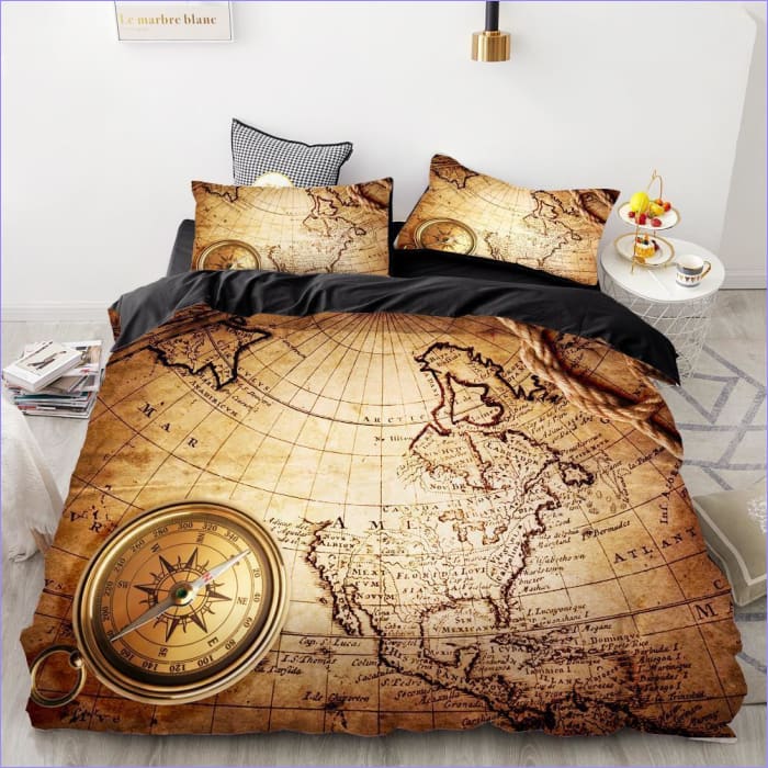 Funda Nórdica Mapa Del Mundo Vintage
