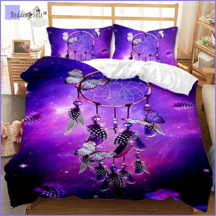 Funda Nórdica Morado Atrapasueños Mariposas