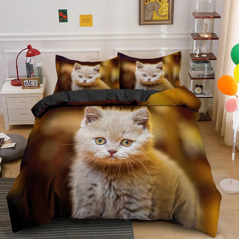 Juego De Cama Para Gatos Naranja
