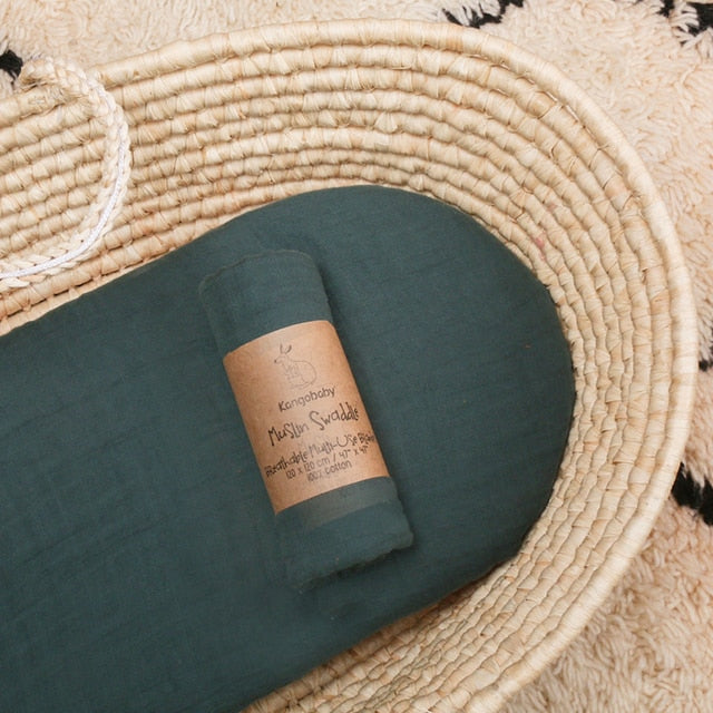 Manta De Bebé Verde Oscuro