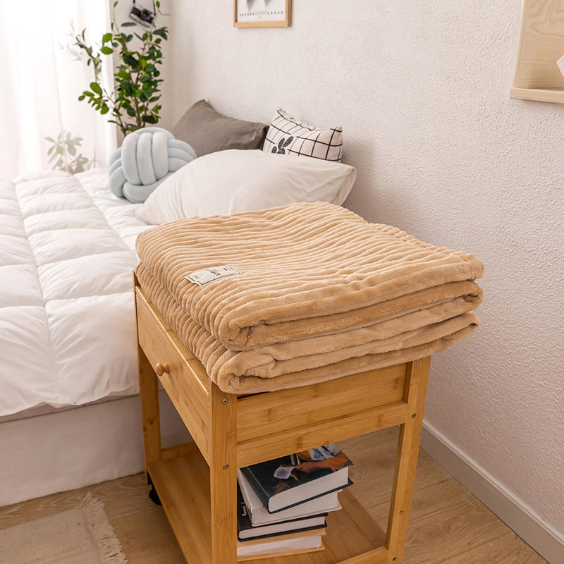 Manta De Cama Marrón A Cuadros Marrón